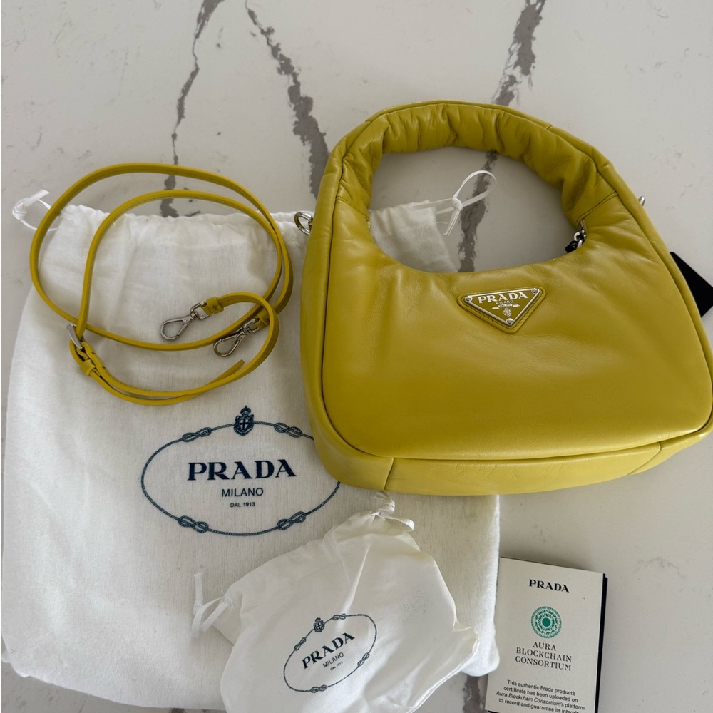 Prada Mustard Yellow Shoulder Bag